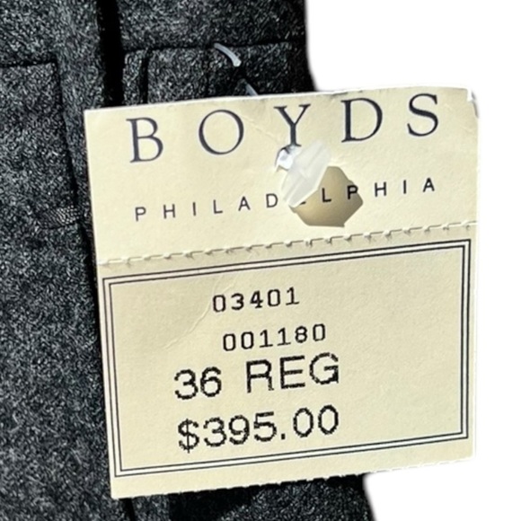 🌻NEW w.tags Vigano Gray Wool Straight Leg Flat Front Dress Pants Men's Size 36 - Picture 10 of 12